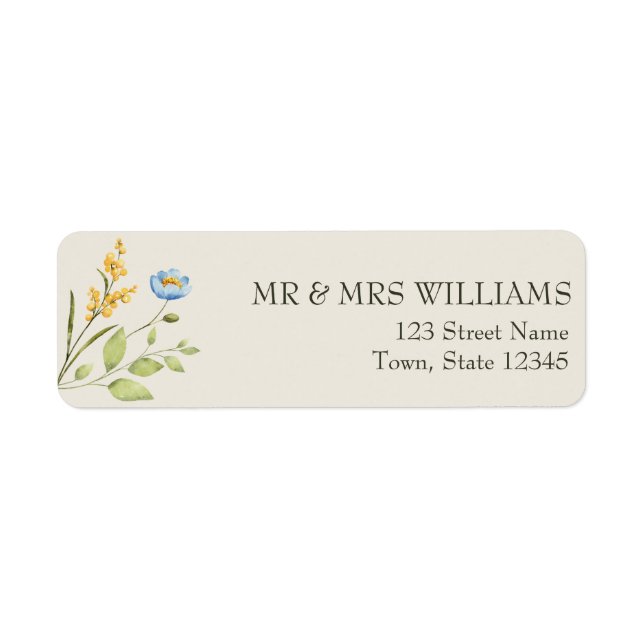 Wildflower Return Address Label (Vorne)