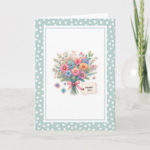 Wildflower Thank You Folded Greeting Card