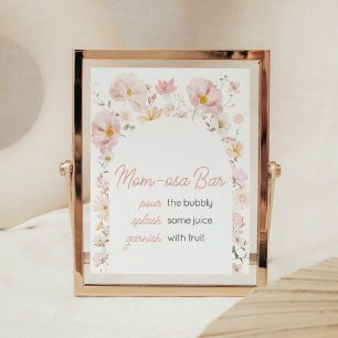 Wildflower-Torbogen Baby in Bloom Mom Osa Bar Poster