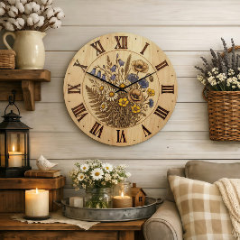 Wildflower Wall Clock Große Wanduhr