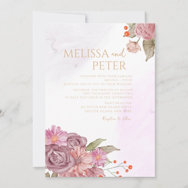 Wildflower Wedding Invitation (Devant)