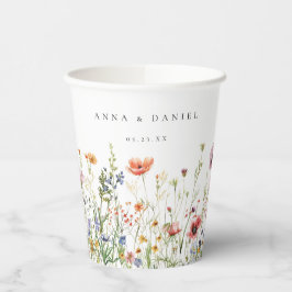 Wildflower Wedding Pappbecher