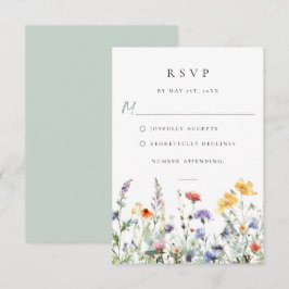 Wildflower Wedding RSVP Card