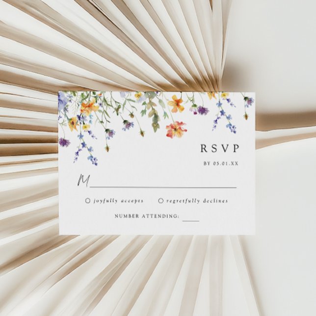 Wildflower Wedding RSVP Card (Von Creator hochgeladen)