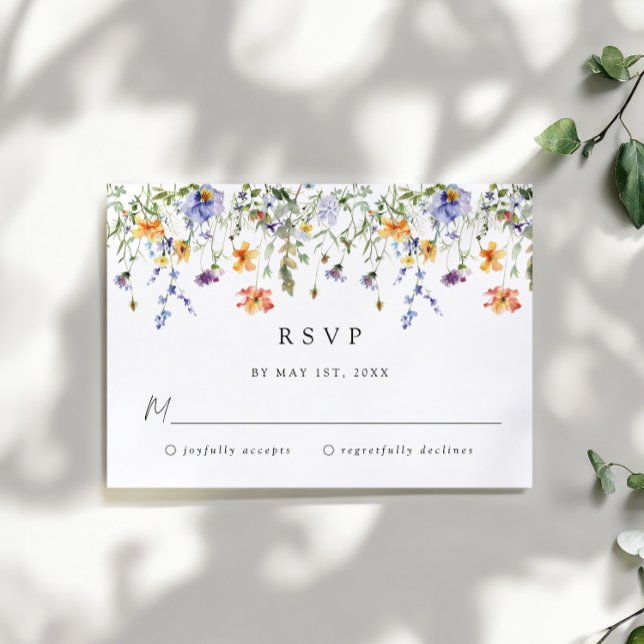 Wildflower Wedding RSVP Card (Von Creator hochgeladen)