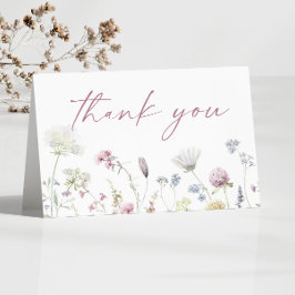 Wildflower Wild Flowers Floral Garden Dankeskarte