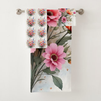 Wildflowers Beautiful Modern Luxury Collection Badhandtuch Set
