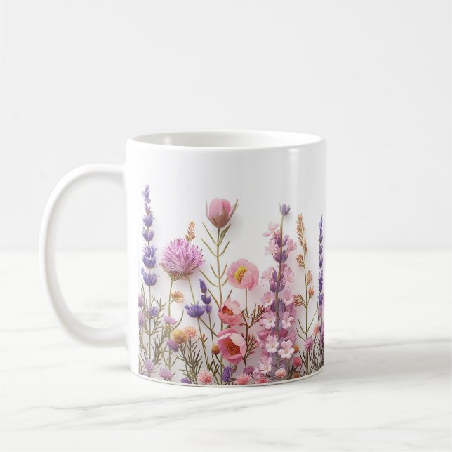 Wildflowers, Boho Cottagecore Style Kaffeetasse (Links)