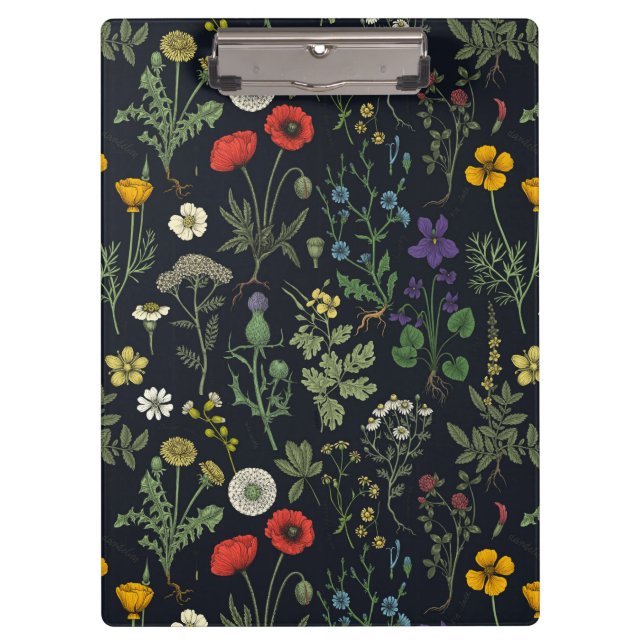 Wildflowers collage klemmbrett (Vorderseite)