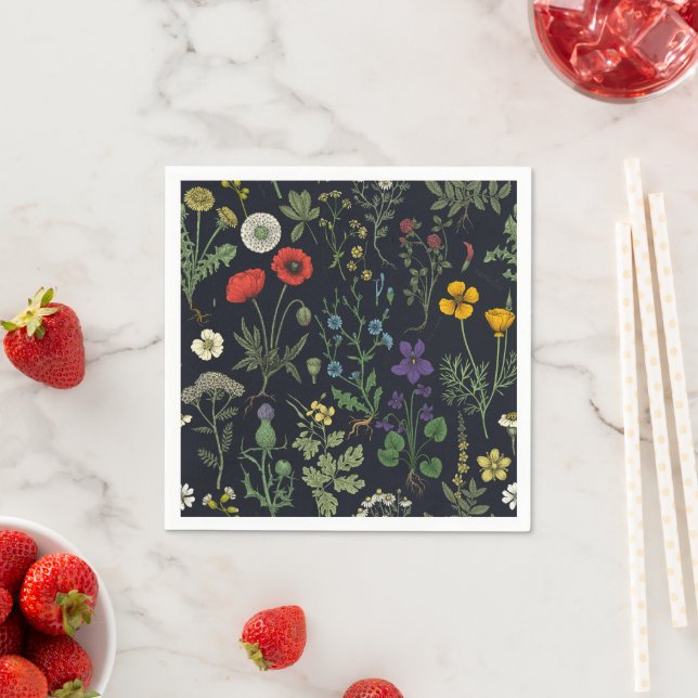Wildflowers collage serviette (Beispiel)