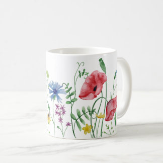 Wildflowers Floral, Botanical Garden, Colorful gif Kaffeetasse