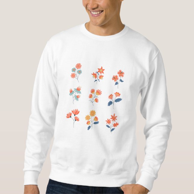 Wildflowers Flowers Botanical Sweatshirt (Vorderseite)