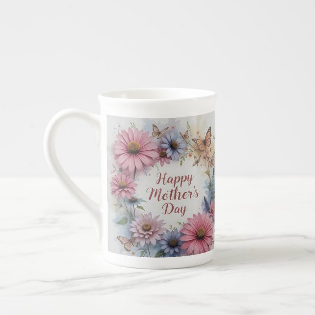 Wildflowers Happy Mother's Day Prozellantasse (Links)