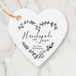 Wildflowers Heart with Handmade with Love Quote Geschenkanhänger