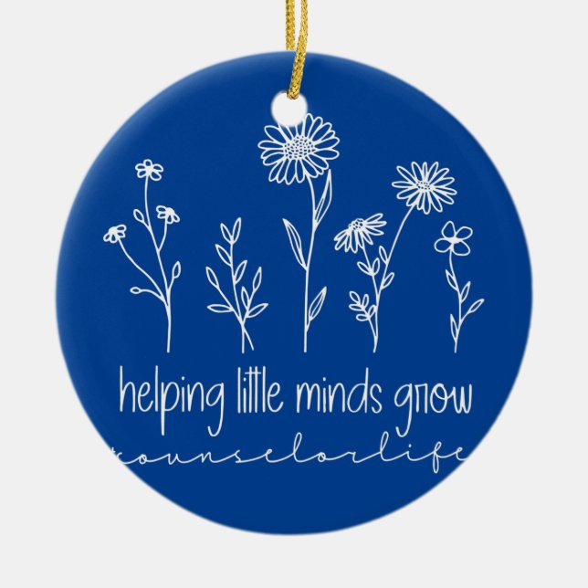 Wildflowers Helping Little Minds Grow Counselor Keramik Ornament (Vorne)