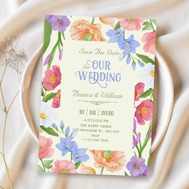 Wildflowers-Hochzeit Save The Date (Von Creator hochgeladen)