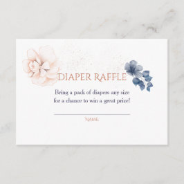 Wildflowers Modern Baby Shower Diaper Raffle Begleitkarte