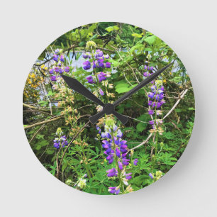 Wildflowers on the Trail, Oregon Runde Wanduhr