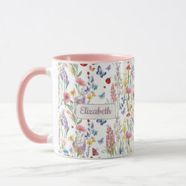 Wildflowers & Pink | Personalized Boho Gift for He Tasse