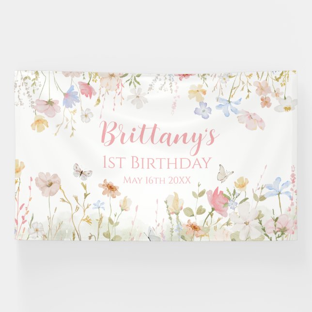 WILDFLOWERS spring banner backdrop  (Horizontal)