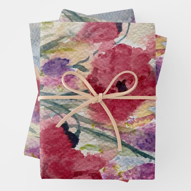 Wildflowers with poppies  geschenkpapier set (Beispiel)