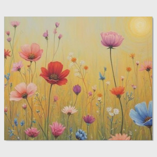 "Wildflowers" Wrapping Paper Geschenkpapier (Flach)