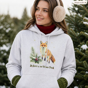 Wildfuchs im Weihnachtsgeist Winter Natur Tier Hoodie