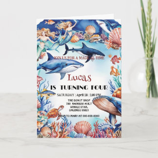 Wildhai-Geburtstag Einladung