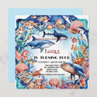 Wildhai-Geburtstag Einladung