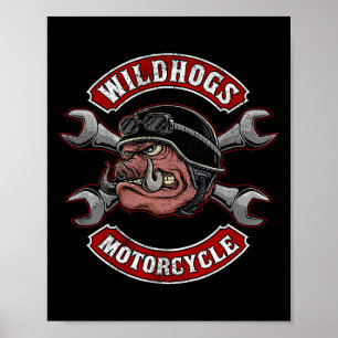 Wildhogs Motorrad Speeders Wilde Boars Jagd Bo Poster