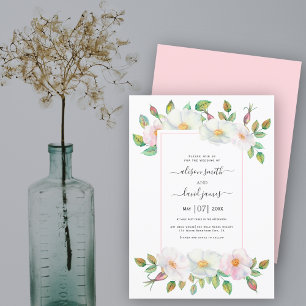 Wildhund Rose Blütenhochzeit Einladung