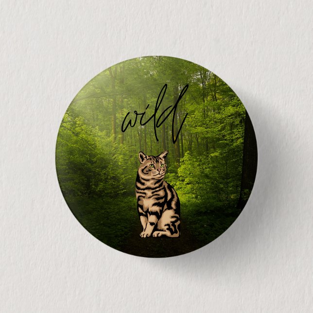 Wildkatze Button (Vorderseite)