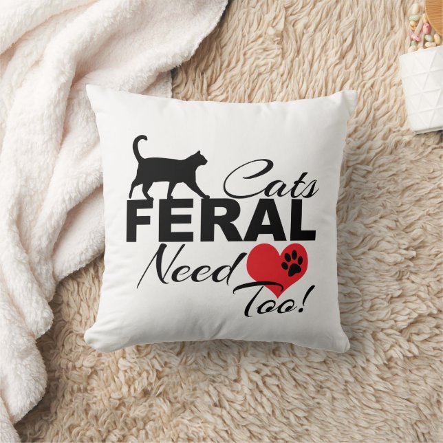 Wildkatzen brauchen Liebe, um Kissen zu werfen (Decke)