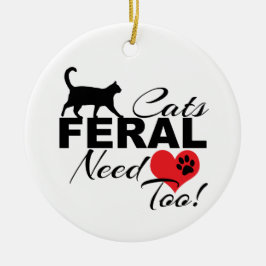Wildkatzen brauchen Liebe zu Keramik Katzenverzier Ornament