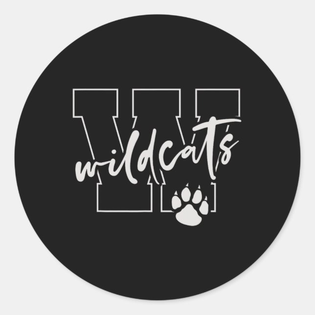 Wildkatzen  runder aufkleber (Vorderseite)