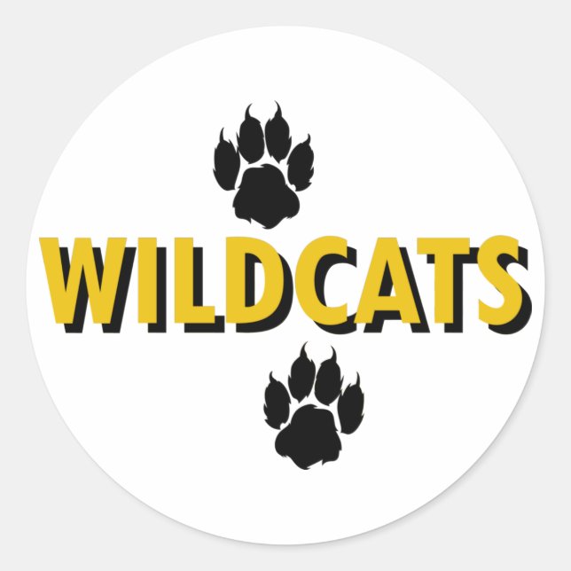 Wildkatzen Runder Aufkleber (Vorderseite)