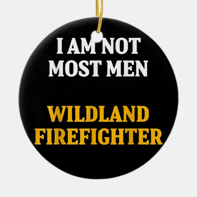 Wildland Feuerwehrmann Feuerwehrmann Keramik Ornament (Vorne)
