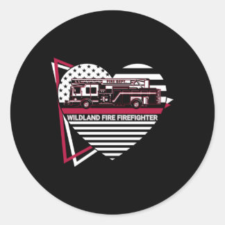 Wildland Feuerwehrmann Wildland Feuerwehr Runder Aufkleber