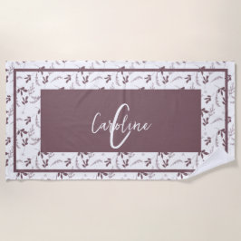 Wildleder-Doodles-Monogramm Strandtuch