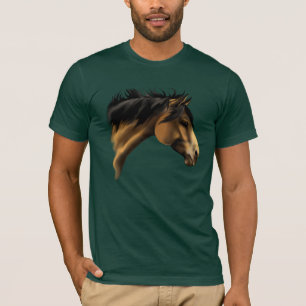 Wildleder-Pferdc$facette-Shirt T-Shirt