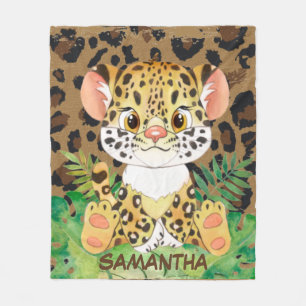 Wildleopard Baby Fleecedecke