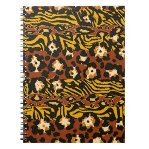 Wildleopard und Tigerhäute Notizblock