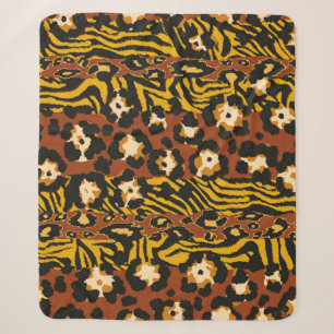 Wildleopard und Tigerhäute Sherpadecke