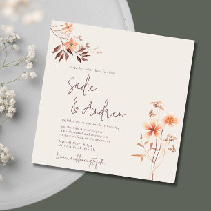 Wildlfower Rustic Outdoor Boho Faire-part de maria