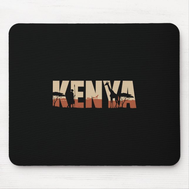 Wildlife African Vacation Travel To Kenya  Mousepad (Vorne)