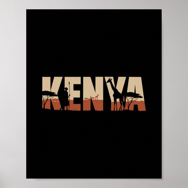 Wildlife African Vacation Travel To Kenya  Poster (Vorne)