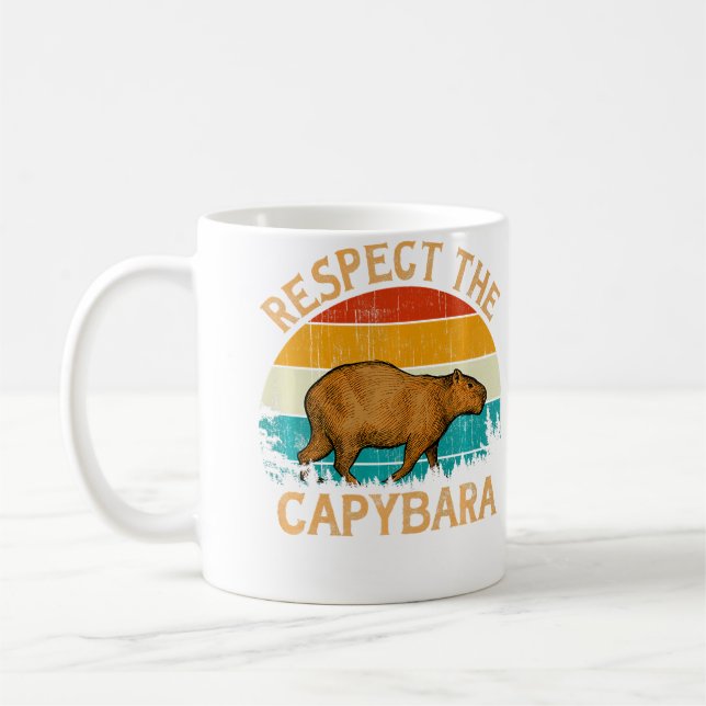 Wildlife Animal Respect The Capybara Kaffeetasse (Links)