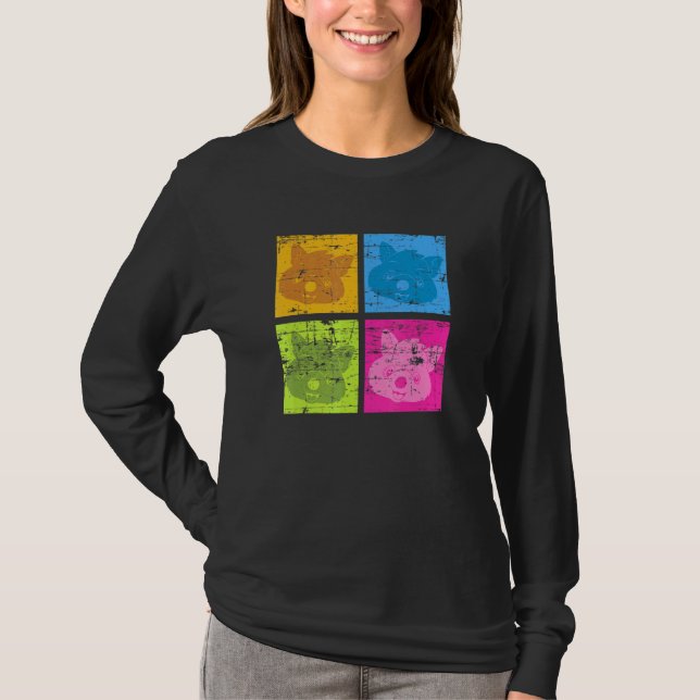 Wildlife Aussie Animal Pop Art Australien Quokka T-Shirt (Vorderseite)