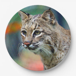 Wildlife Bobcat Foto Pappteller