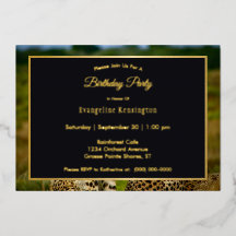 Wildlife Cheetah Pair Birthday Gold